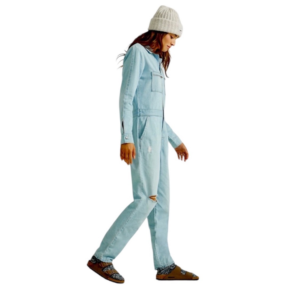 Lee Jeans Women's Vintage Modern Union-Alls NWT Size S $158 Denim Barely‎ Blue